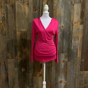Hot pink Venus wrap shirt